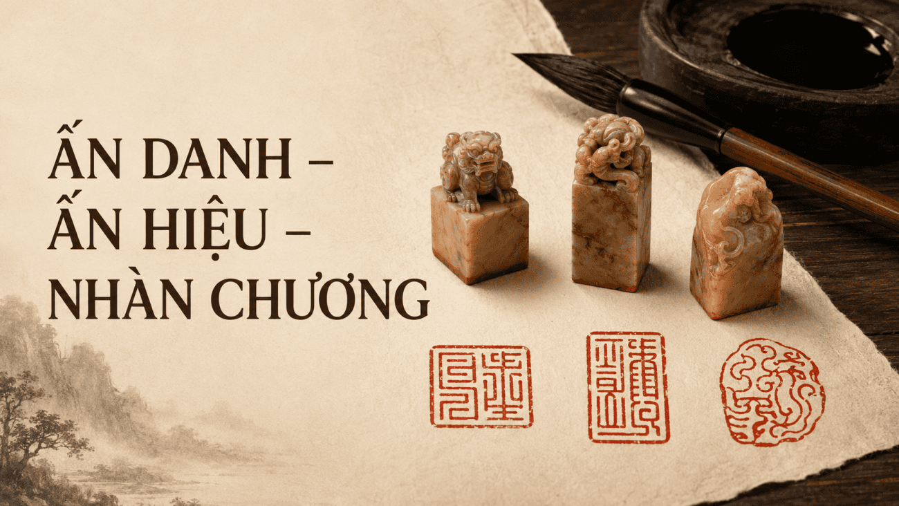 Ba kiểu ấn danh, ấn hiệu và nhàn chương trong nghệ thuật ấn triện