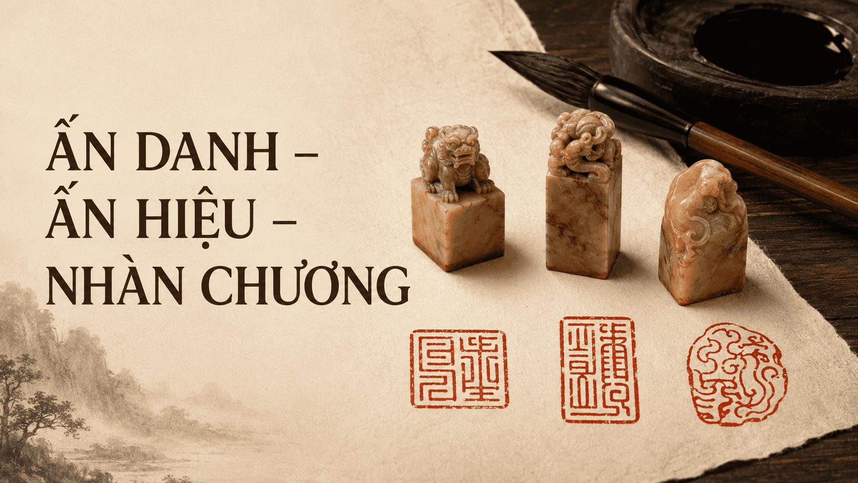 Ba kiểu ấn danh, ấn hiệu và nhàn chương trong nghệ thuật ấn triện